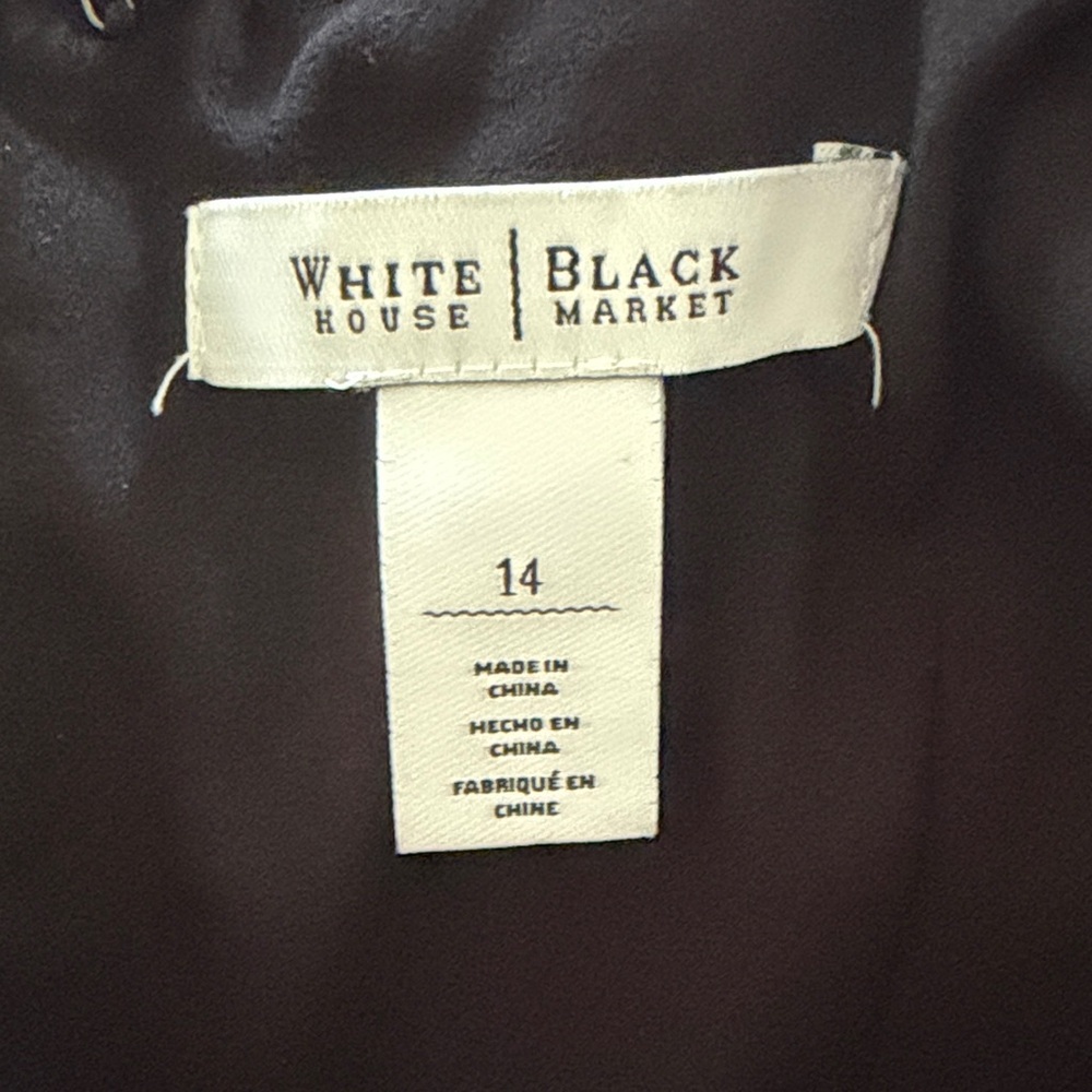 White House Black Market Black Sleeveless Fit-and-Flare Mini Dress - Picture 7 of 10